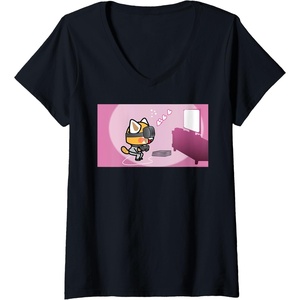 image:imageAggretsuko Heartthrob Virtual Boyfriend VR VNeck TShirtBlack