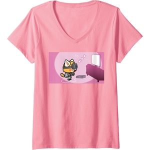 image:imageAggretsuko Heartthrob Virtual Boyfriend VR VNeck TShirtPink