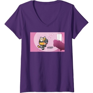 image:imageAggretsuko Heartthrob Virtual Boyfriend VR VNeck TShirtPurple