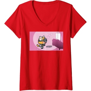 image:imageAggretsuko Heartthrob Virtual Boyfriend VR VNeck TShirtRed