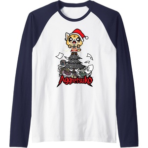 image:imageAggretsuko Metal Christmas Tree Raglan Baseball TeeNavy BlueWhite