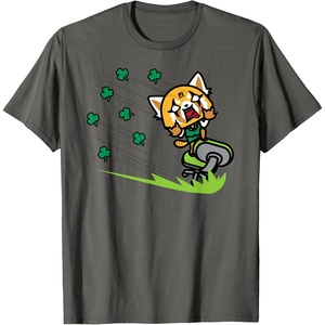image:imageAggretsuko ShamROCK Saint Patricks Day TShirtAsphalt Grey