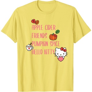 image:imageApple Cider Friends Pumpkin Spice Hello Kitty TShirtLemon Yellow