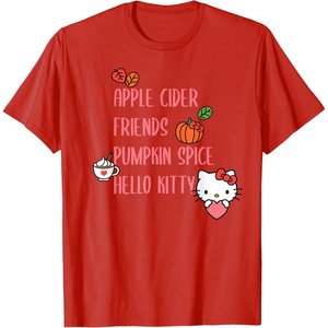 image:imageApple Cider Friends Pumpkin Spice Hello Kitty TShirtRed