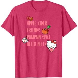 image:imageApple Cider Friends Pumpkin Spice Hello Kitty TShirtRed Heather