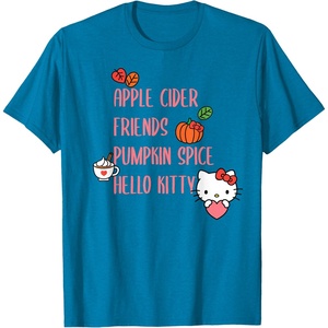image:imageApple Cider Friends Pumpkin Spice Hello Kitty TShirtSapphire Blue