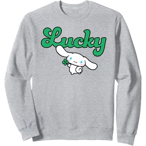 image:imageCinnamoroll Lucky Clover St Patty Day St Patricks Day SweatshirtHeather Grey