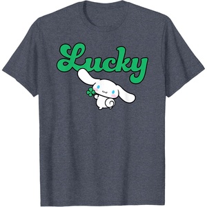image:imageCinnamoroll Lucky Clover St Patty Day St Patricks Day TShirtHeather Blue