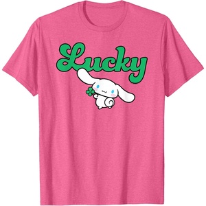 image:imageCinnamoroll Lucky Clover St Patty Day St Patricks Day TShirtPink Heather