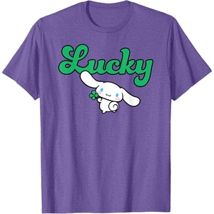 image:imageCinnamoroll Lucky Clover St Patty Day St Patricks Day TShirtPurple Heather