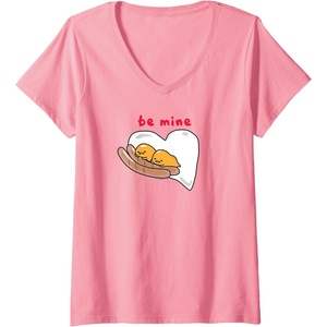 image:imageGudetama Be Mine Sausage amp Eggs Valentines VNeck TShirtPink