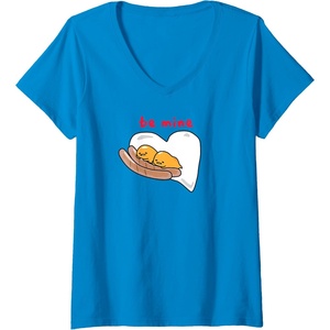 image:imageGudetama Be Mine Sausage amp Eggs Valentines VNeck TShirtSapphire Blue