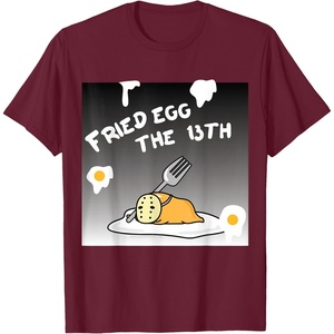 image:imageGudetama Fried Egg The 13th Halloween Tee Shirt TShirtBurgundy