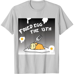 image:imageGudetama Fried Egg The 13th Halloween Tee Shirt TShirtSilver Grey