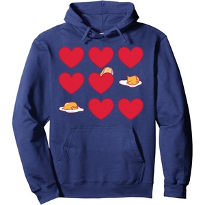 image:imageGudetama Hearts amp Eggs Valentines Pullover HoodieNavy Blue