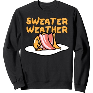 image:imageGudetama Sweater Weather Bacon Blanket SweatshirtBlack