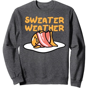 image:imageGudetama Sweater Weather Bacon Blanket SweatshirtDark Heather Grey