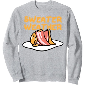 image:imageGudetama Sweater Weather Bacon Blanket SweatshirtHeather Grey
