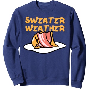 image:imageGudetama Sweater Weather Bacon Blanket SweatshirtNavy Blue