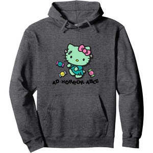 image:imageHello Kitty Adhorrorable Pullover HoodieDark Heather Grey