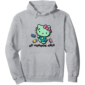 image:imageHello Kitty Adhorrorable Pullover HoodieHeather Grey