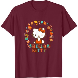 image:imageHello Kitty Autumn Woodland TShirtBurgundy