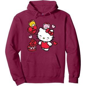 image:imageHello Kitty Be Mine Candy Gifts Valentines Pullover HoodieBurgundy