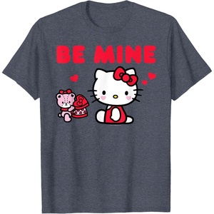 image:imageHello Kitty Be Mine Chocolates Valentines TShirtHeather Blue