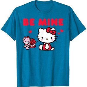 image:imageHello Kitty Be Mine Chocolates Valentines TShirtSapphire Blue