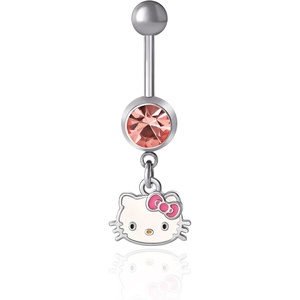 image:imageHello Kitty Belly Button Ring 14g Stainless Steel Kawaii Belly Button Piercing Jewelry Sanrio Official LicenseHello Kitty Face