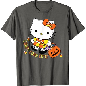 image:imageHello Kitty Candy Corn Cutie Halloween TShirtAsphalt Grey