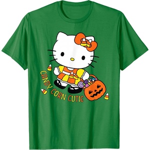 image:imageHello Kitty Candy Corn Cutie Halloween TShirtKelly Green