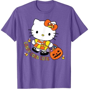 image:imageHello Kitty Candy Corn Cutie Halloween TShirtPurple Heather
