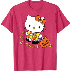 image:imageHello Kitty Candy Corn Cutie Halloween TShirtRed Heather