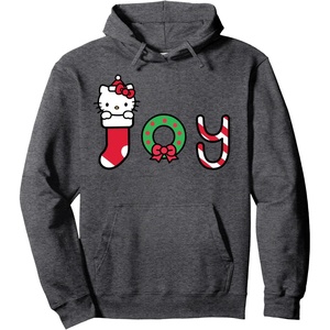 image:imageHello Kitty Christmas Joy Hoodie Pullover HoodieDark Heather Grey