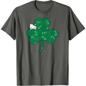 image:imageHello Kitty Clover amp Bows Saint Patricks Day TShirtAsphalt Grey