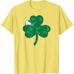 image:imageHello Kitty Clover amp Bows Saint Patricks Day TShirtLemon Yellow