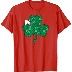 image:imageHello Kitty Clover amp Bows Saint Patricks Day TShirtRed