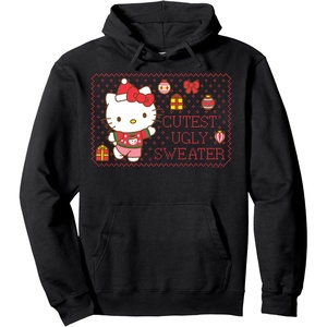 image:imageHello Kitty Cutest Ugly Christmas Sweater Pullover HoodieBlack