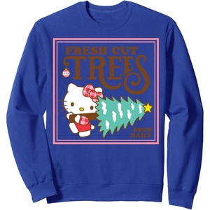 image:imageHello Kitty Fresh Cut Christmas Trees SweatshirtRoyal Blue