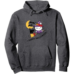 image:imageHello Kitty Happy Halloween Pullover HoodieDark Heather Grey