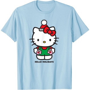 image:imageHello Kitty Hello Holidays Christmas Tee Shirt TShirtBaby Blue