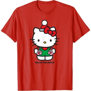 image:imageHello Kitty Hello Holidays Christmas Tee Shirt TShirtRed