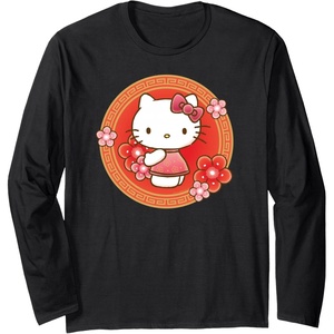 image:imageHello Kitty Lunar New Year Flowers Long Sleeve TShirtBlack