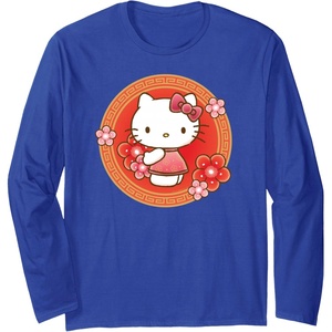 image:imageHello Kitty Lunar New Year Flowers Long Sleeve TShirtRoyal Blue