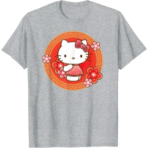 image:imageHello Kitty Lunar New Year Flowers TShirtHeather Grey