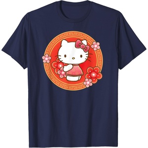 image:imageHello Kitty Lunar New Year Flowers TShirtNavy Blue