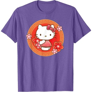 image:imageHello Kitty Lunar New Year Flowers TShirtPurple Heather