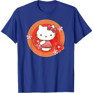 image:imageHello Kitty Lunar New Year Flowers TShirtRoyal Blue