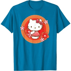 image:imageHello Kitty Lunar New Year Flowers TShirtSapphire Blue